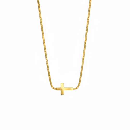 Goud sideways kruis - v1