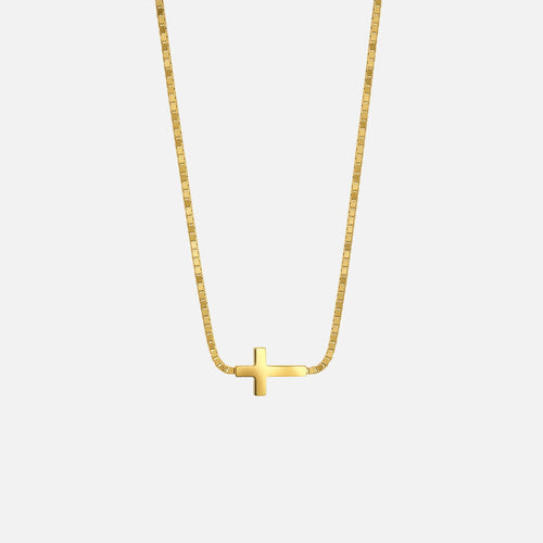 Goud sideways kruis - v1